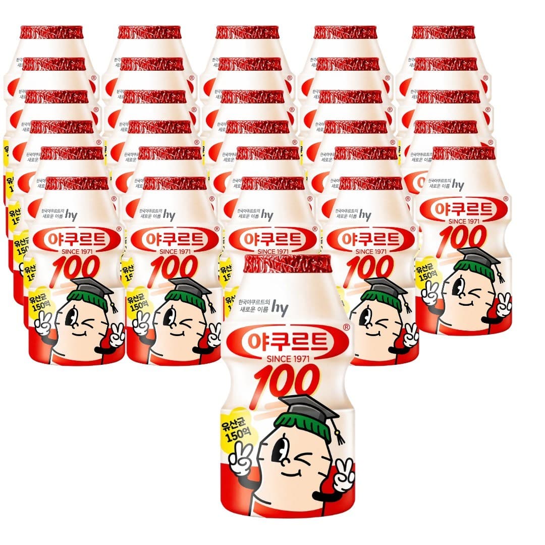 한국야쿠르트 hy 야쿠르트 1971 100 유산균 요구르트  30개  100ml