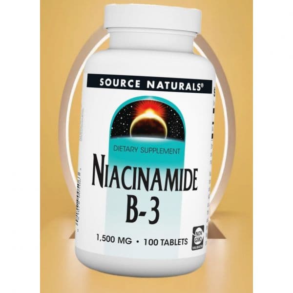 미주 출고 소스 내추럴스 니아신아마이드 B3 건강 보조 식품 1500 mg 100 정  1