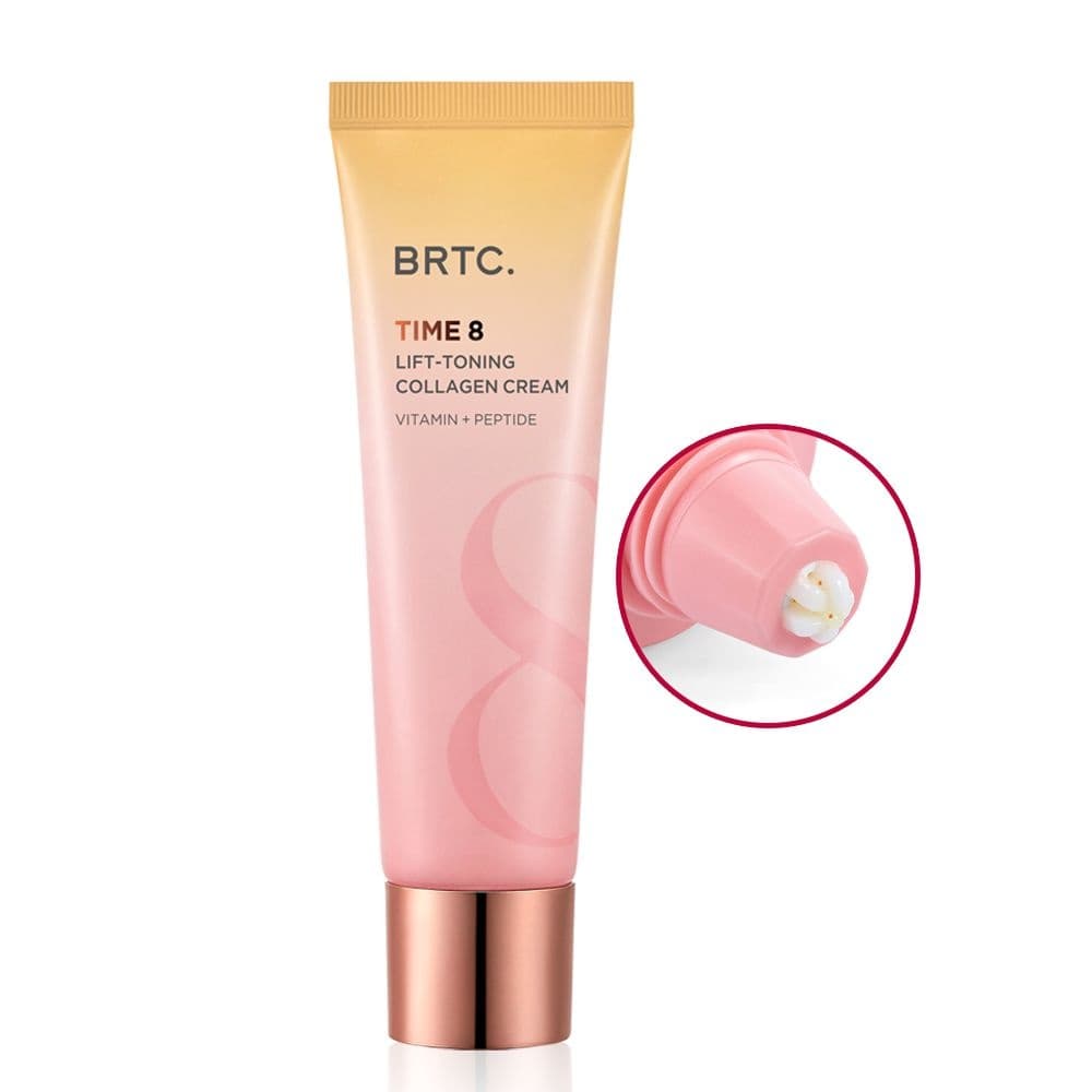 자연보습 BRTC 타임 8 리프토닝 콜라겐 크림 80ml / 2중 기능성 듀얼비타  자연보습 BRTC 타임 8 리프토닝 콜라겐 크림 80m