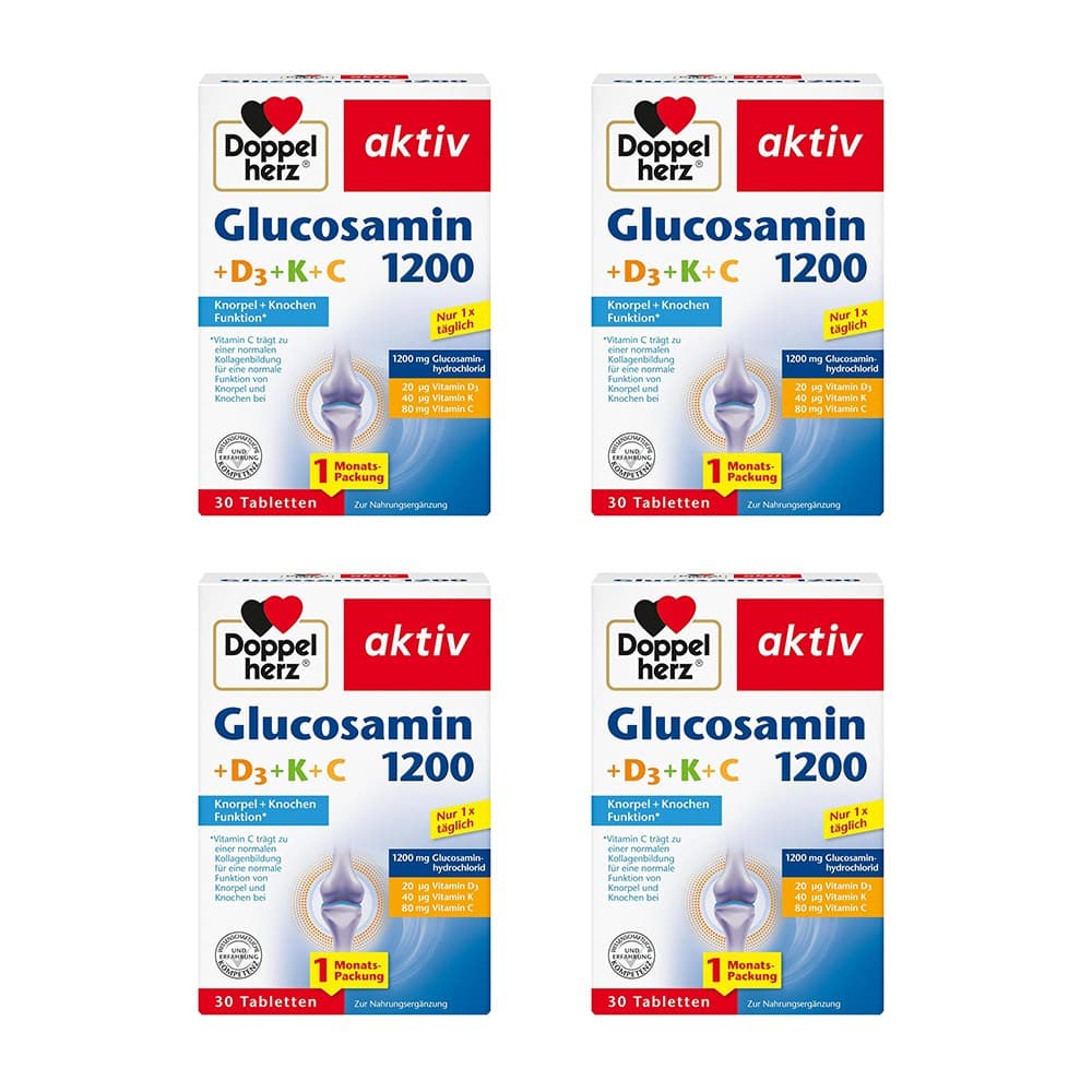 도펠헤르츠 아크티브 글루코사민 1200 고함량 관절 연골 비타민D3 30정 4개