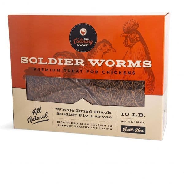 플루커의 요리 협동조합 대량 건조 병충 고단백 닭용 프리미엄 유기농 야생 조류 파충류 및 산란계를 위한 오메가3 닭 사료 10파운드  Soldierworms  10 pound (P