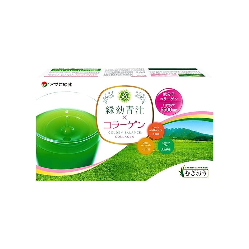 아사히 미도리 켄 공식 녹효 녹즙×콜라겐 60봉투(5g×60봉투입) 보리 와카바  1개  300g