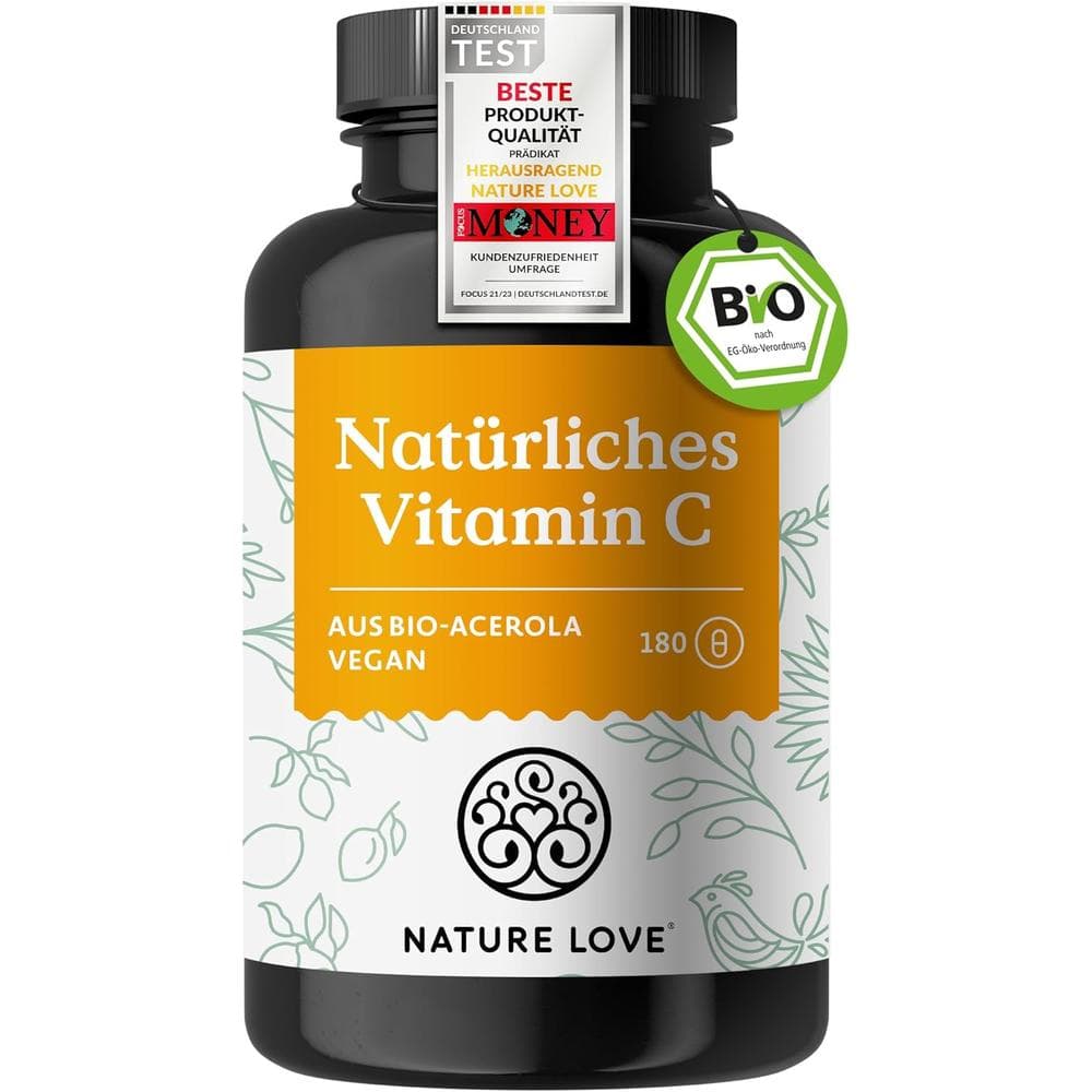 독일 네이쳐러브 Nature Love acerola extract 아세로라 비타민C 160mg  6개  180정