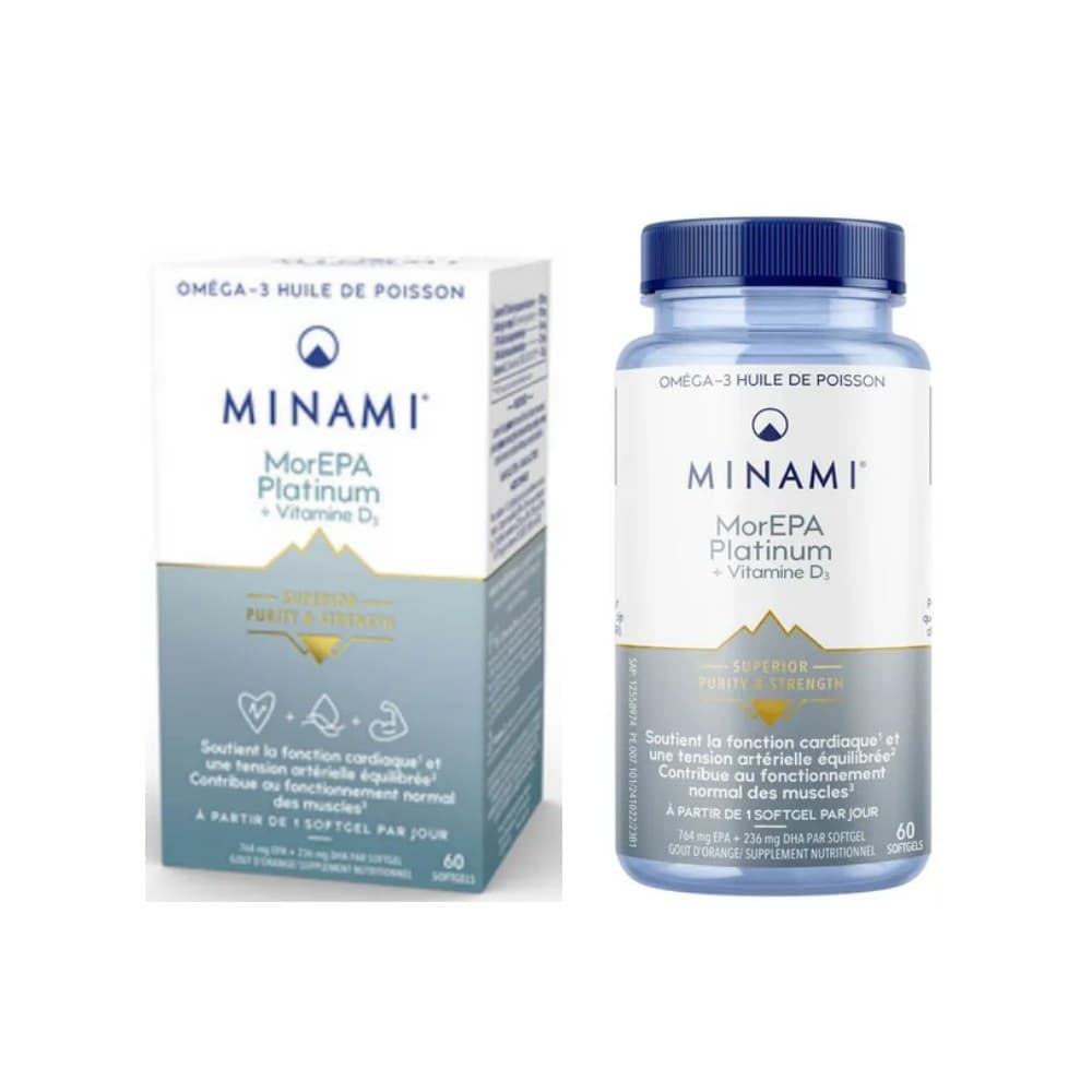 MINAMI MorEPA Platinum 오메가3 60캡슐 비타민D3 미나미 모어EPA 플래티넘