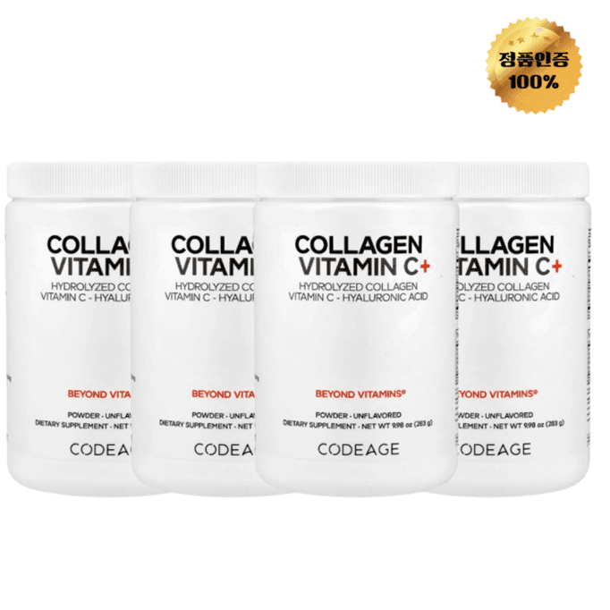 2+2 코드에이지 콜라겐 히알루론산 비타민C 무맛 283g  4개