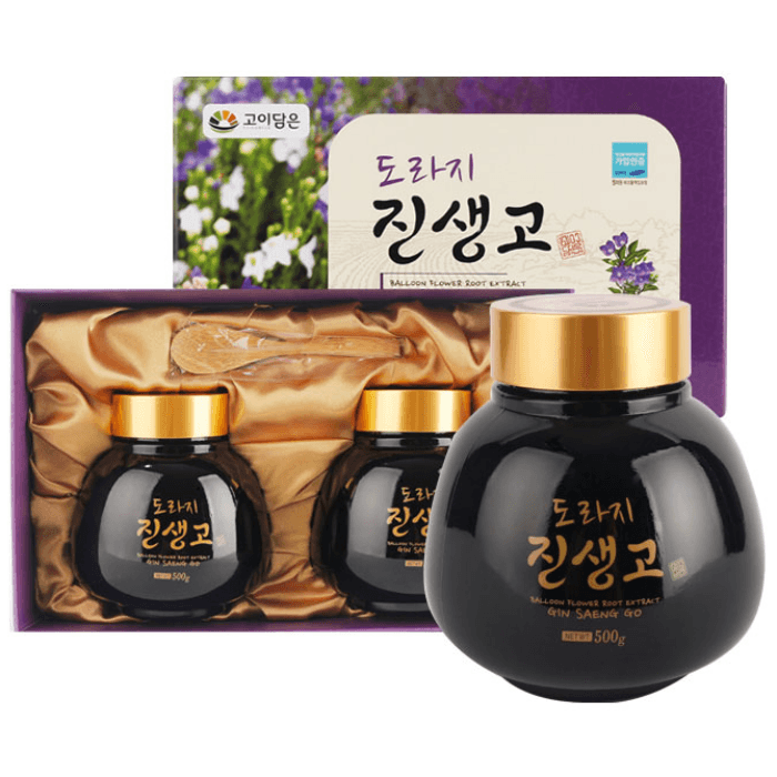 도라지진생고 500gx2병세트+보자기 엄격한품질관리 국내산도라지농축액 15가지귀한약재 건강선물  500g  2개