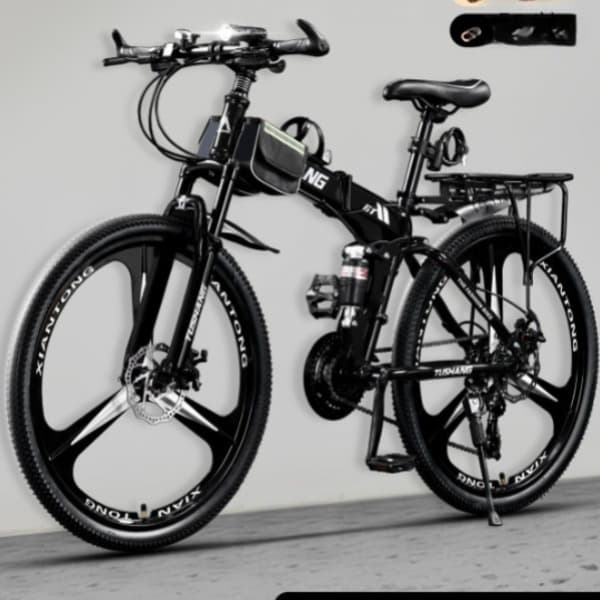 폴딩 오프로드 듀얼쇼크 자전거  1개  1cm  삼도 화이트 마그네슘 바퀴 26인치 24단