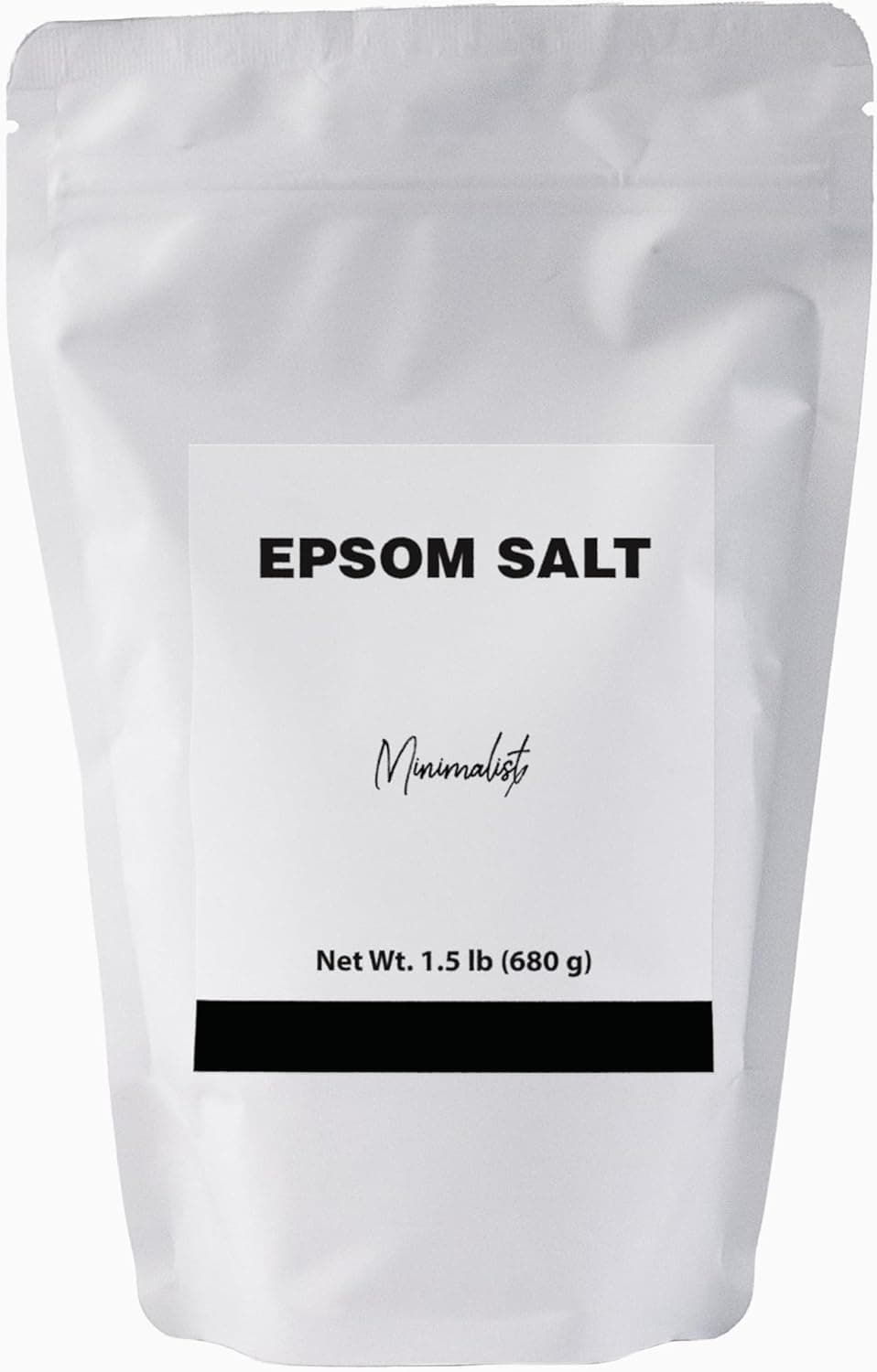 미니멀리스트 엡섬 소금 황산 마그네슘 목욕에 이상적이며 편의를 위해 리필 가능한 봉투에 포장1.5파운드  Unscented  24 Ounce (Pack of