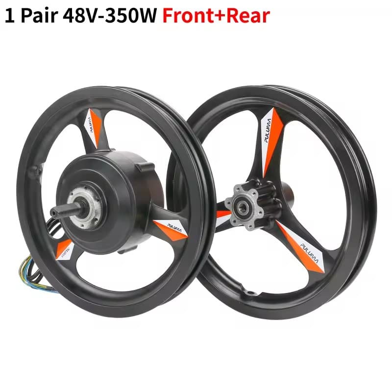 14 인치 고속 기어 모터 마그네슘 합금 앞 바퀴 36v48v250w350w 접이식 자전거 전기 스쿠터 오토바이 MTB  02 황금