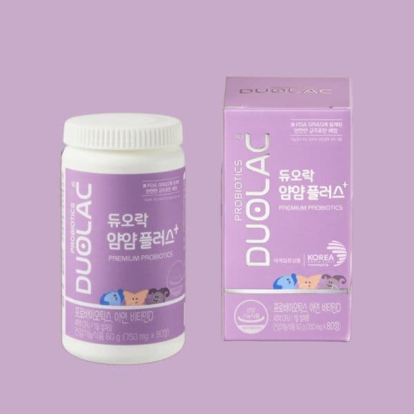 듀오락 얌얌플러스 80정 3개 어린이 키즈 생존력 강한 유산균 츄어블 40억 보장 CFU 하루 2정 598247