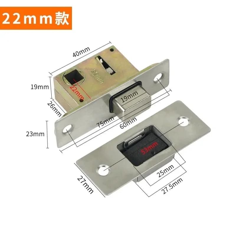 호환 침실 도어 잠금 장치 실내 자기 흡입 무음 잠금 장치 미니멀리스트 도어 아연 합금 도어 핸들 기계식  03 C
