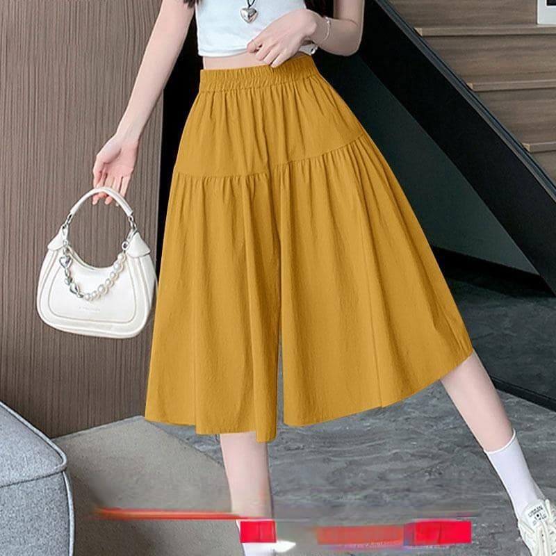 해피유통 여성 아이스 캐주얼 여름 7부 바지 jhlyt  2XL  강황색