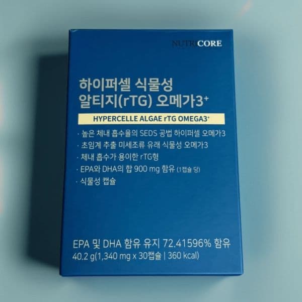 뉴트리코어 하이퍼셀 오메가3 30캡슐 (1개월분) 식물성 알티지 저온초임계추출 1박스 607482  뉴트리코어 하이퍼셀 오메가3 30캡슐 (1개월분) 식물  1개