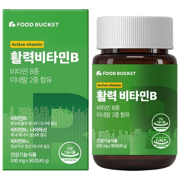 푸드버킷 활력비타민B 500mg x 90정, 1개