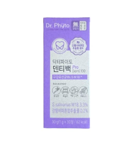 닥터파이토 덴티백 PRO 구강유산균 1g x 30정, 1개