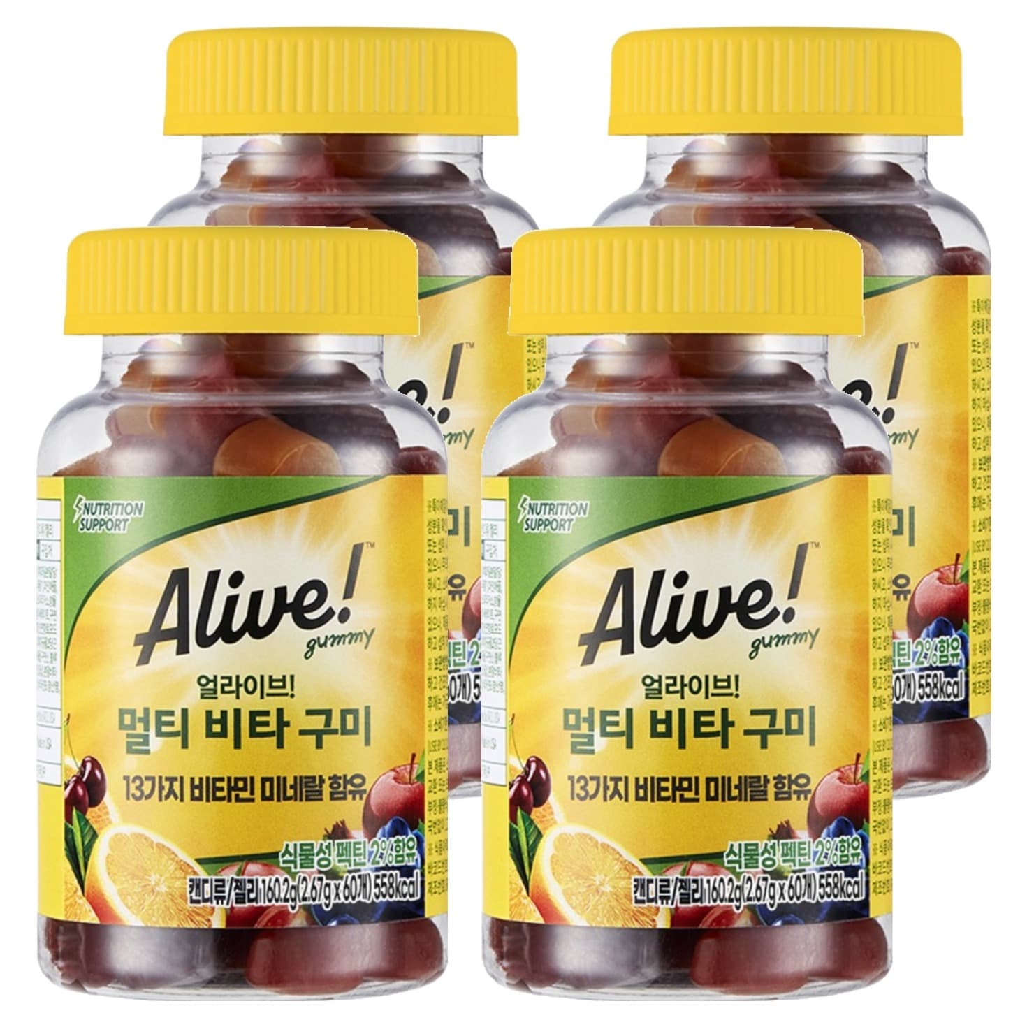 얼라이브 멀티 비타 구미  60정  4개  츄어블 비타민 젤리