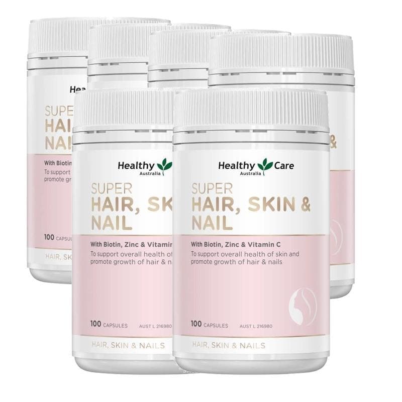 헬씨케어 헤어스킨네일 비오틴 아연 비타민C 캡슐 Healthy Care Super Hair Skin Nails  6개  100정