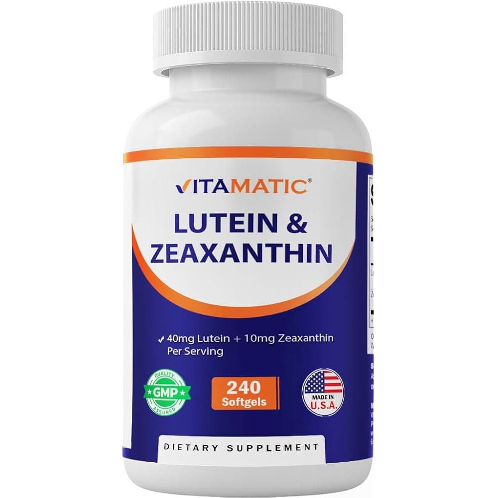 Vitamatic Lutein 40mg with Zeaxanthin 10mg Eye Health Support Supplement 240 Softgels  Vitamatic Lut