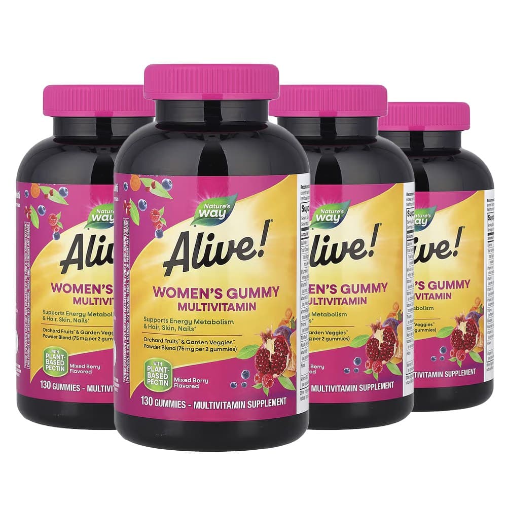 네이쳐스웨이 얼라이브 우먼스 구미 젤리 멀티비타민 믹스 베리 맛 130 개입 4개  130정