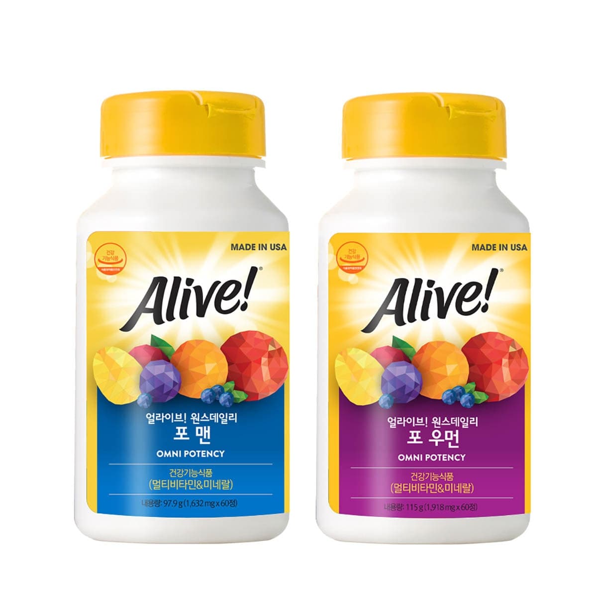 얼라이브 원스데일리 종합비타민 남성 + 여성 세트  120정  1세트