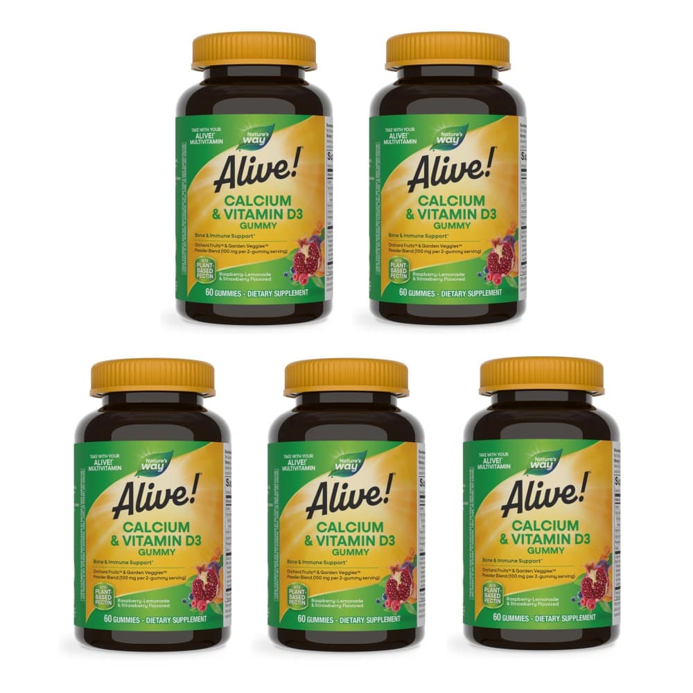 네이처스웨이 얼라이브 칼슘 비타민 D3 구미 60개입 5개