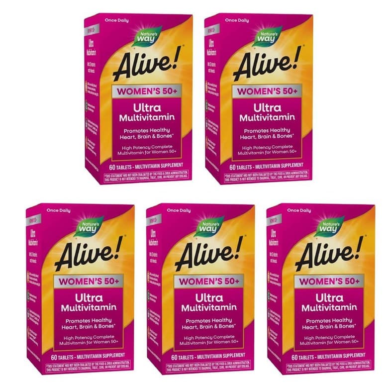 네이처스웨이 얼라이브! 우먼 50+ 울트라 여성 멀티비타민 60정  5개