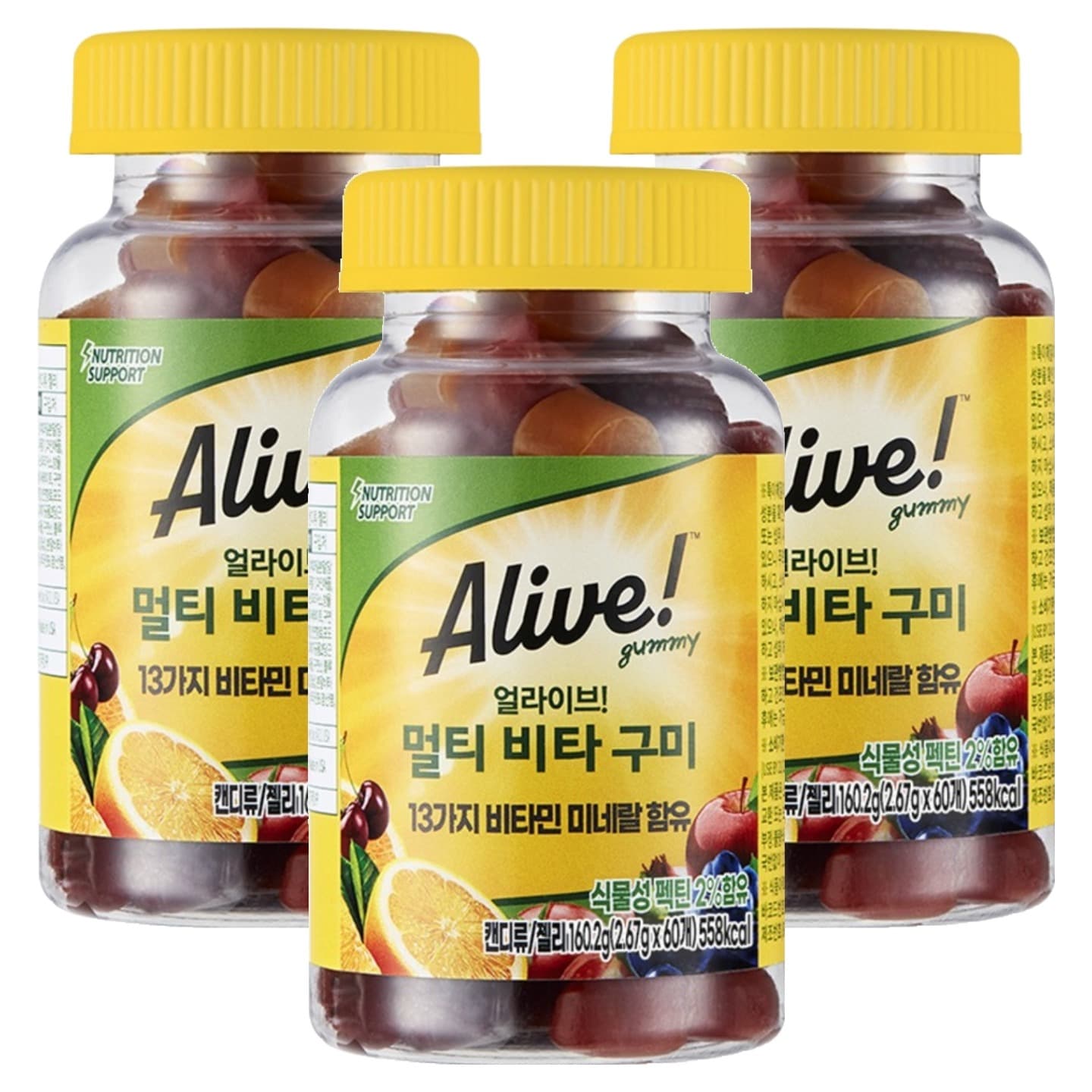 얼라이브 멀티 비타 구미  60정  3개