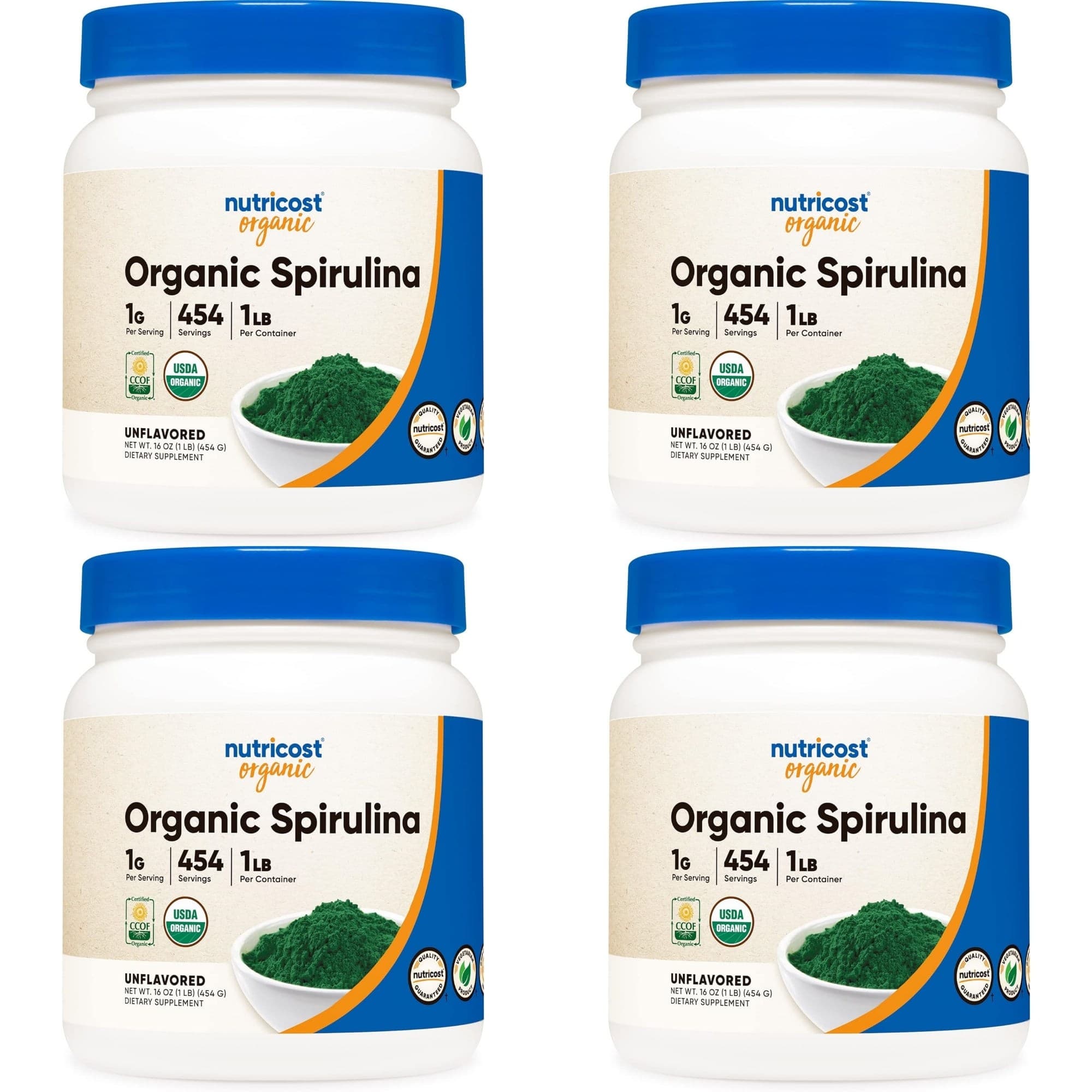 뉴트리코스트 고흡수 자연유래 스피루리나 파우더  454g  4개