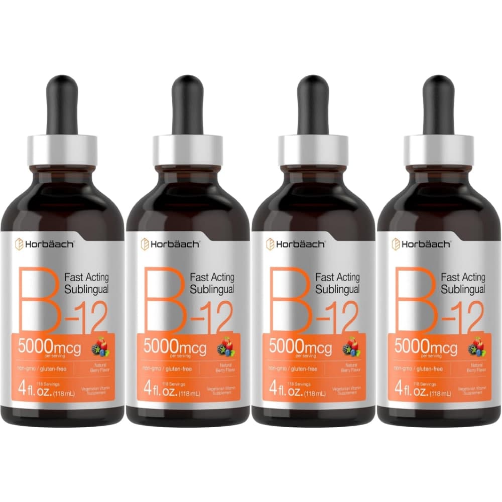 호바흐 고흡수 패스트액팅 설하 비타민 B12 5000mcg 액상 액체  4개  118ml