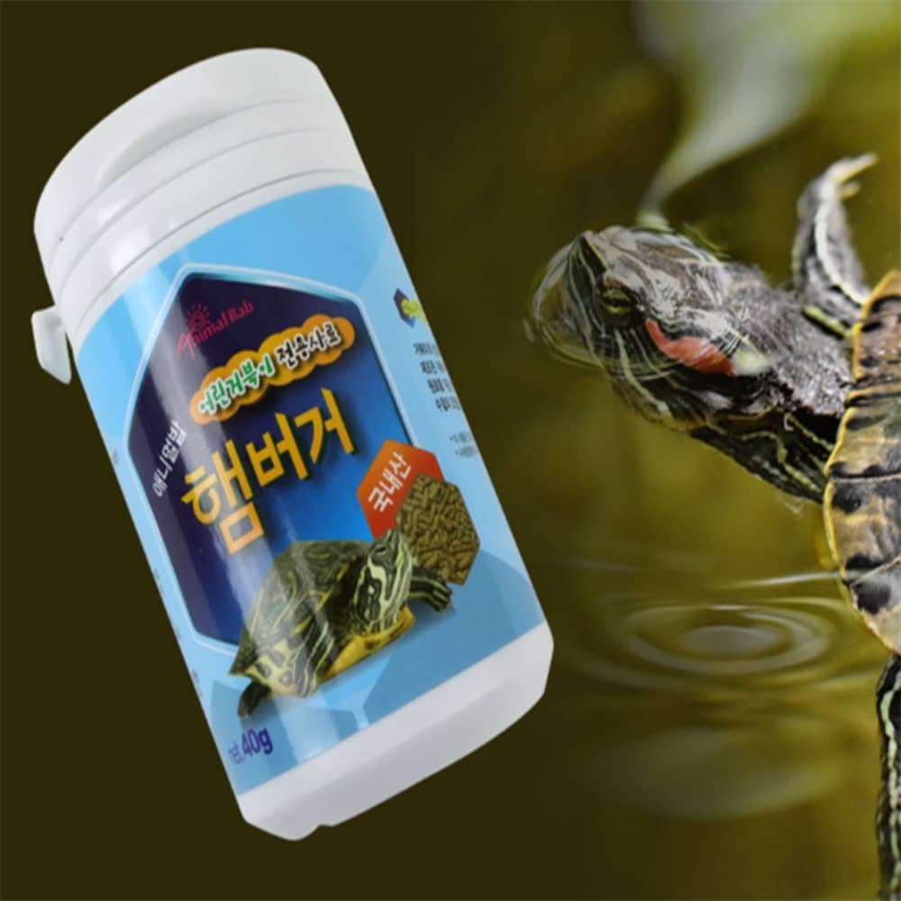 하나스마트 국내산 어린거북이 전용사료 40g 스피루리나 맛기차햄버거