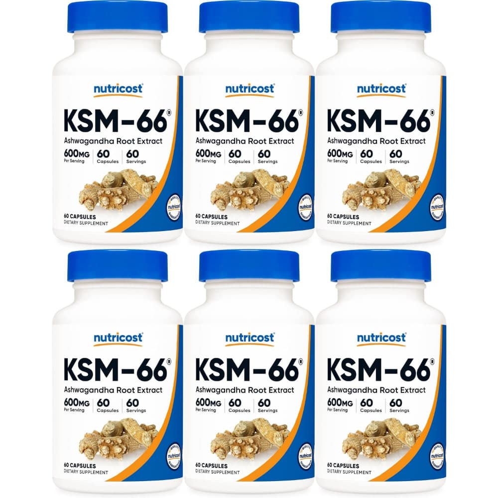 뉴트리코스트 KSM 66 아슈와간다 뿌리 추출물 600mg  60개  6개