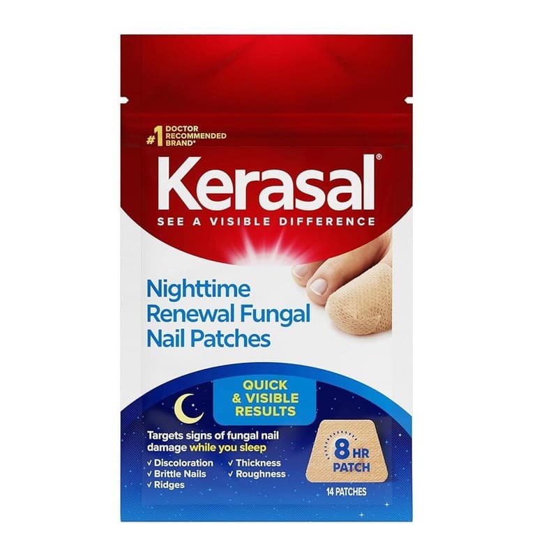 Kerasal Advanced Clear &amp; Defend 곰팡이 네일 리뉴얼 스피루리나 포함 폴리쉬 호환 네일 리페어 4.4ml(0.13온스)  Nail Renewal Patche