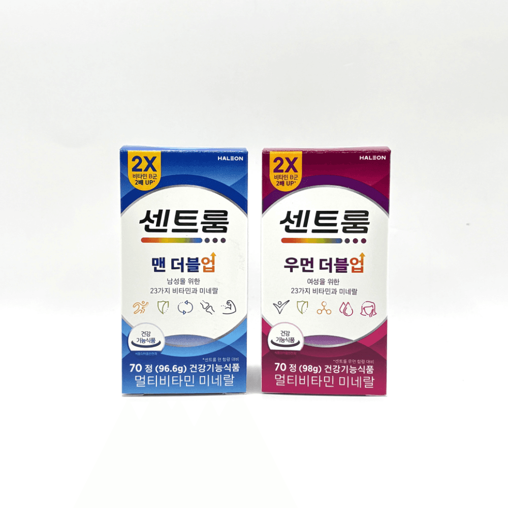 센트룸 우먼 더블업 70정+맨 더블업 70정 세트 남녀 종합비타민 약국정품  1세트  140정