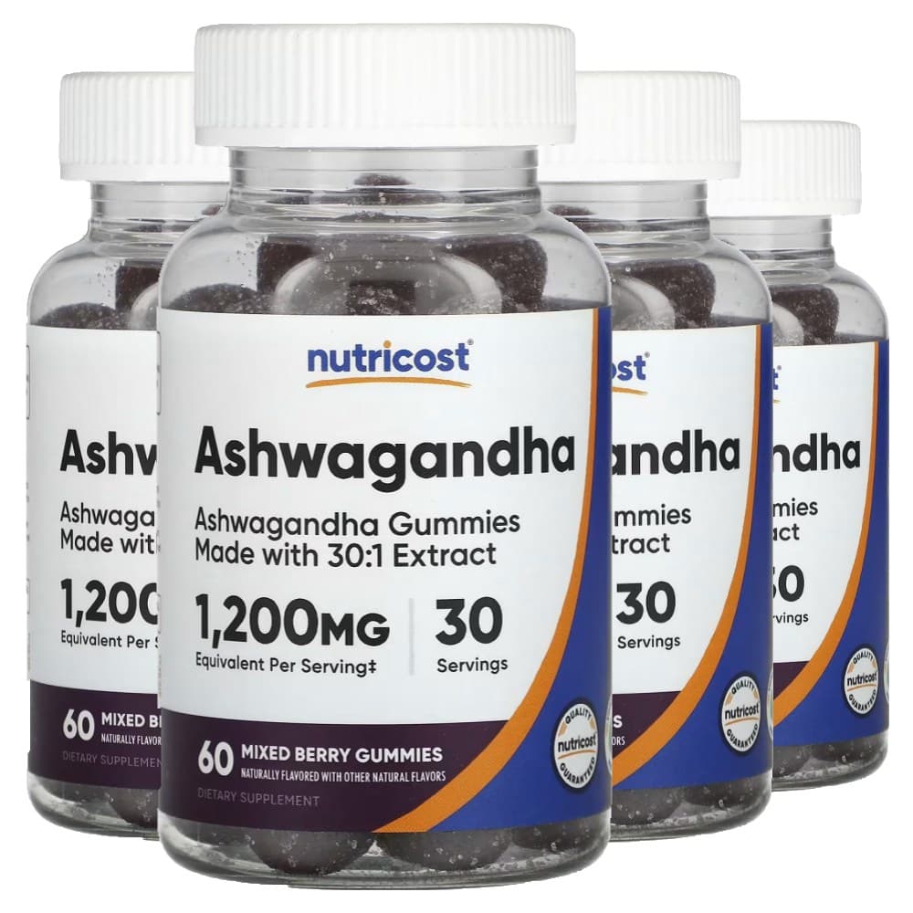 뉴트리코스트 아슈와간다 구미 젤리 믹스 베리 맛 60개입 4개