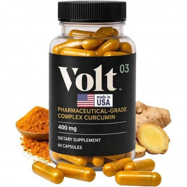 Volt03 Turmeric Curcumin Capsules 400mg Complex Curcurmin - Pharmaceutical-Grade Curcumin Supplem  V