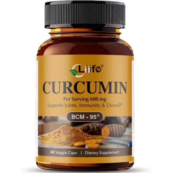 Turmeric Curcumin Supplement BCM-95® Curcuminoids- 600mg Turmeric with Vitamin D3 Per Serving Hig  T