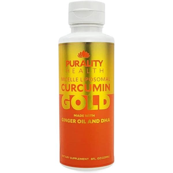 PURALITY HEALTH Curcumin Gold from Turmeric with Ginger Oil &amp; DHA Omega-3s Micelle Liposomal Enh  PU