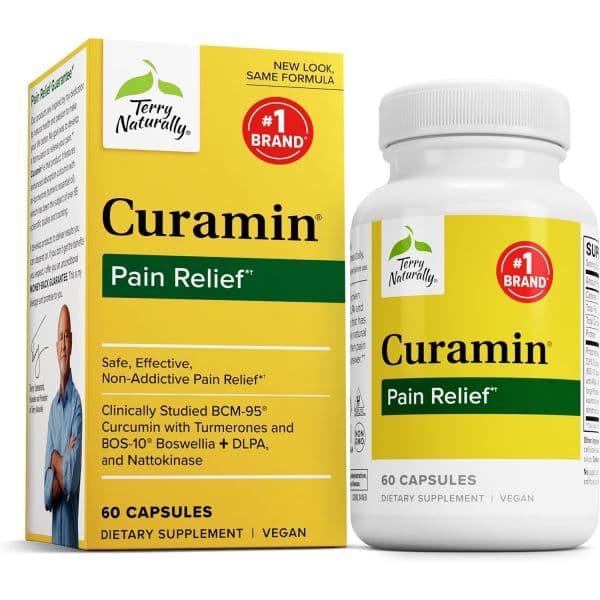 Terry Naturally Curamin - Curcumin Supplement for Circulation &amp; Endorphin Support - Support for Oc