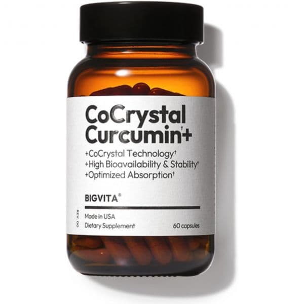 BIGVITA CoCrystal Curcumin+ | 60x Absorption with Curcumin &amp; L-Carnitine | Dietary Supplement for