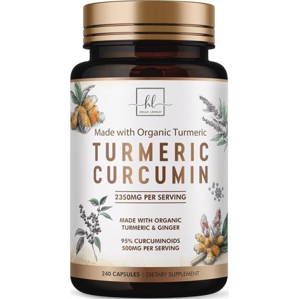 Turmeric Curcumin Supplement with 95% Curcuminoids Turmeric &amp; Ginger 1750mg BioPerine Black Pepp
