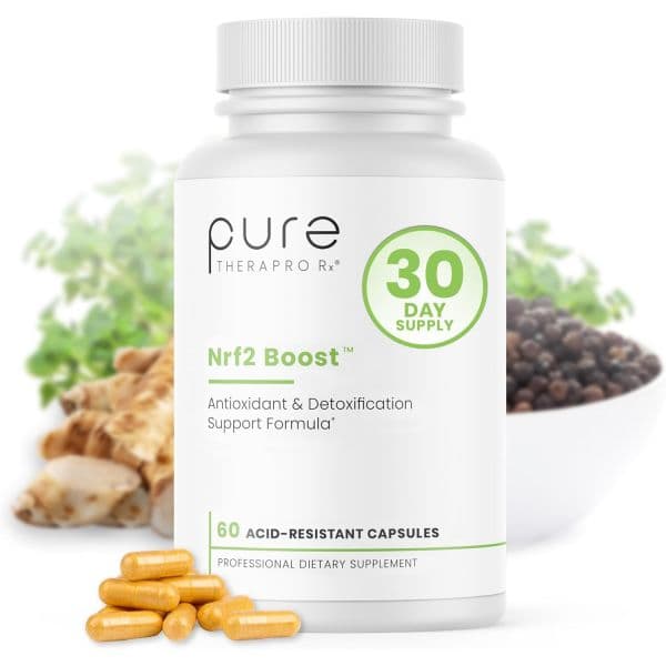 Pure TheraPro Rx Nrf2 Boost - NRF-2 Activator with Patented Sulforaphane Curcumin Green Tea &amp; Tr  60