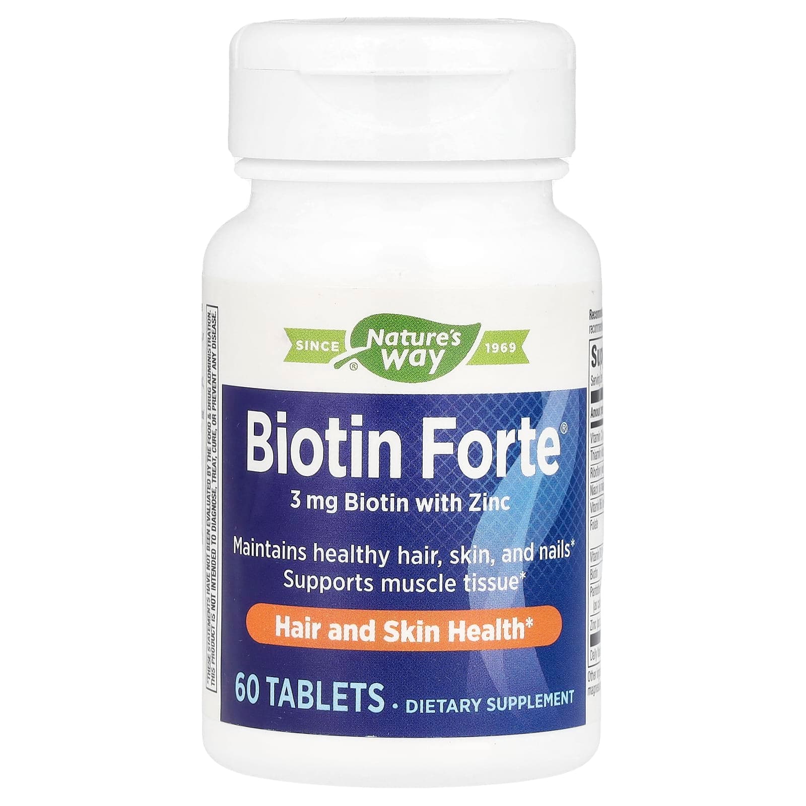 Nature’s Way Biotin Forte 아연 함유 3mg 60정  1개