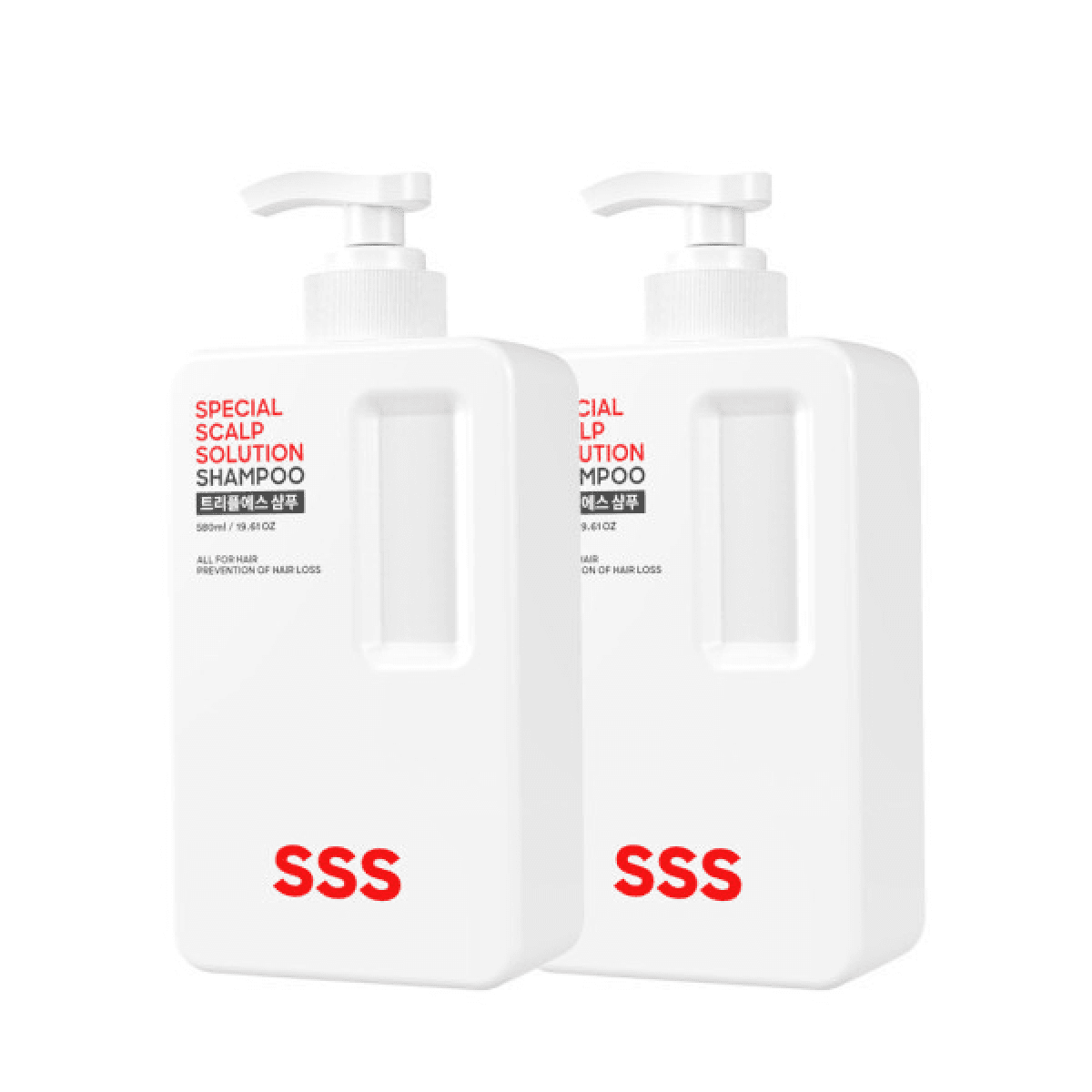 1+1 트리플에스 비오틴 두피케어 약산성 탈모완화샴푸 기능성화장품  580ml  1개