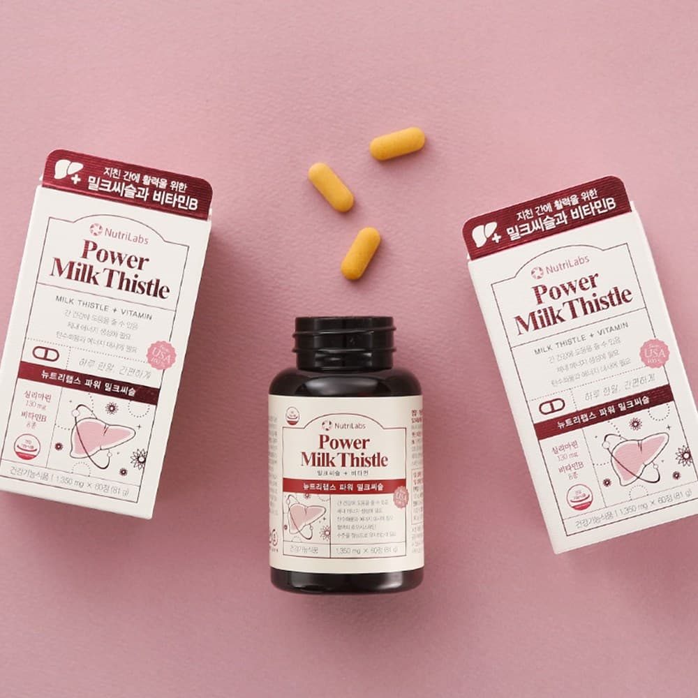 미국산 뉴트리랩스 파워 실리마린 밀크시슬 간 건강 60정 1+1  2개