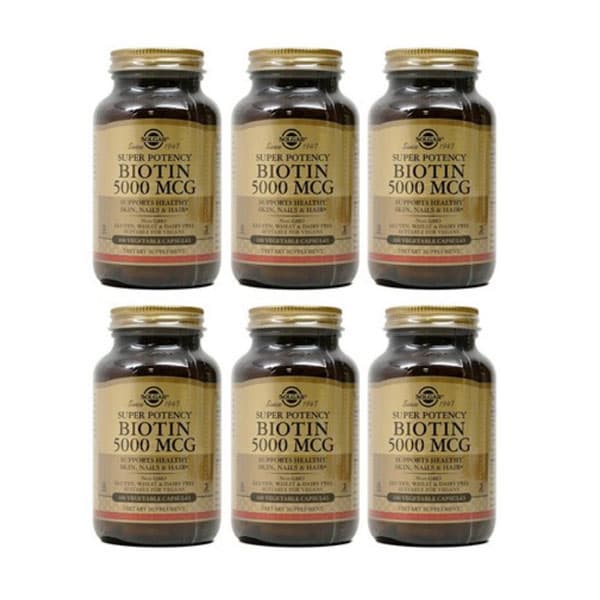 솔가 6개 Solgar 비오틴 5000 mcg Biotin 100 베지 캡슐  100정