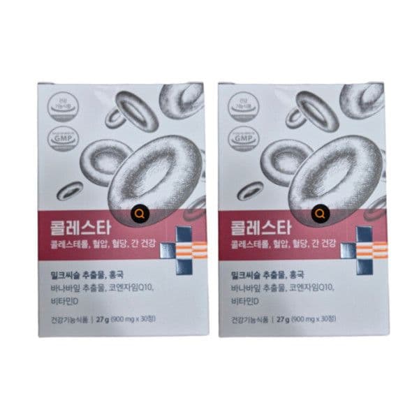 콜레스타 MSQ 홍국 LDL 혈압 간건강 밀크씨슬 30정 2개 608157