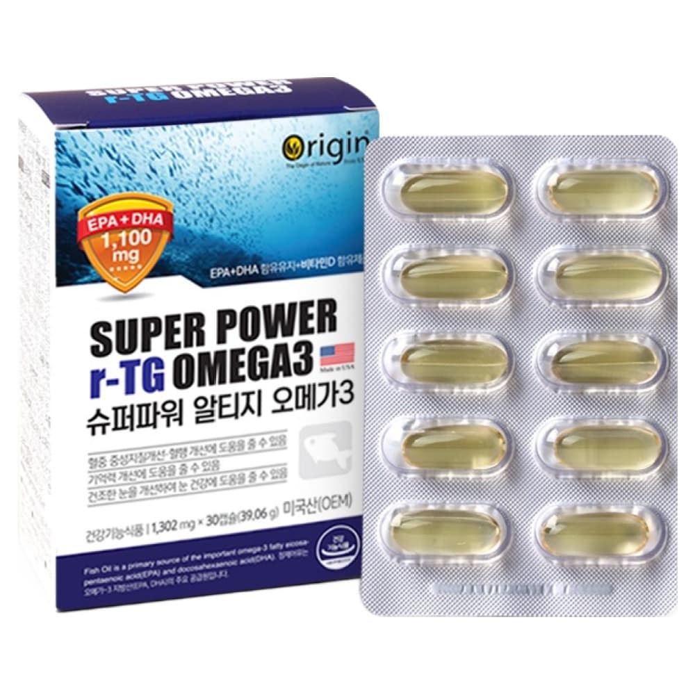 오리진 슈퍼파워 알티지 오메가3 39.06g  1개  30정