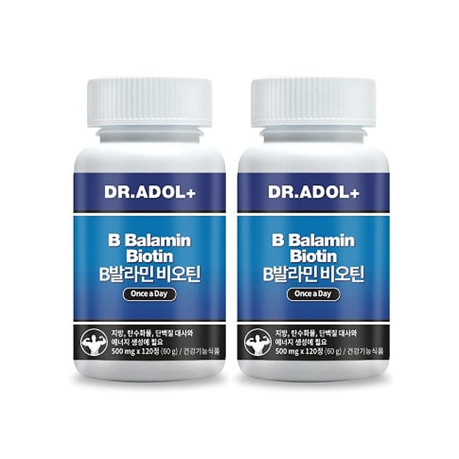 닥터아돌 B발라민 비오틴 징크비오틴 120정 2박스  2개
