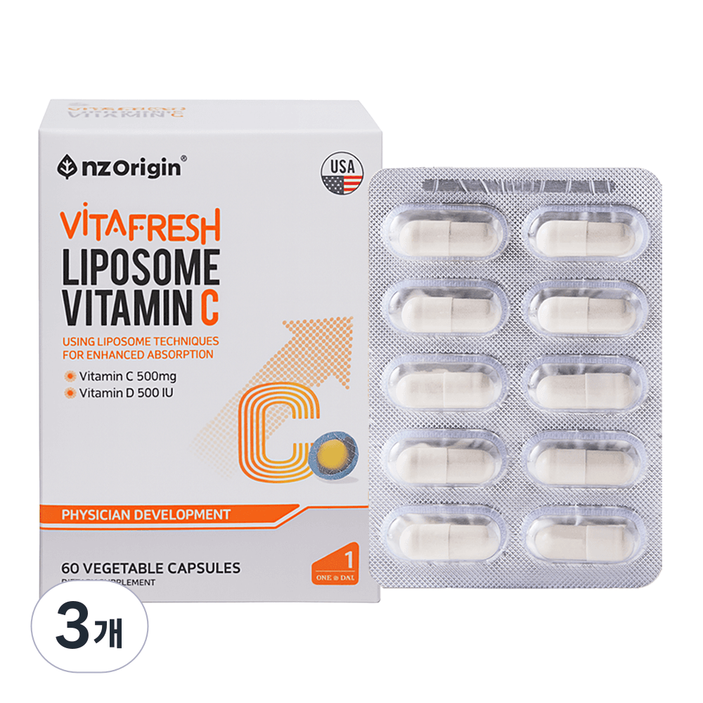 리포좀 비타민C 식물성 캡슐 영양제 흡수율이 높은 리포조말 비타민C  60정  3개
