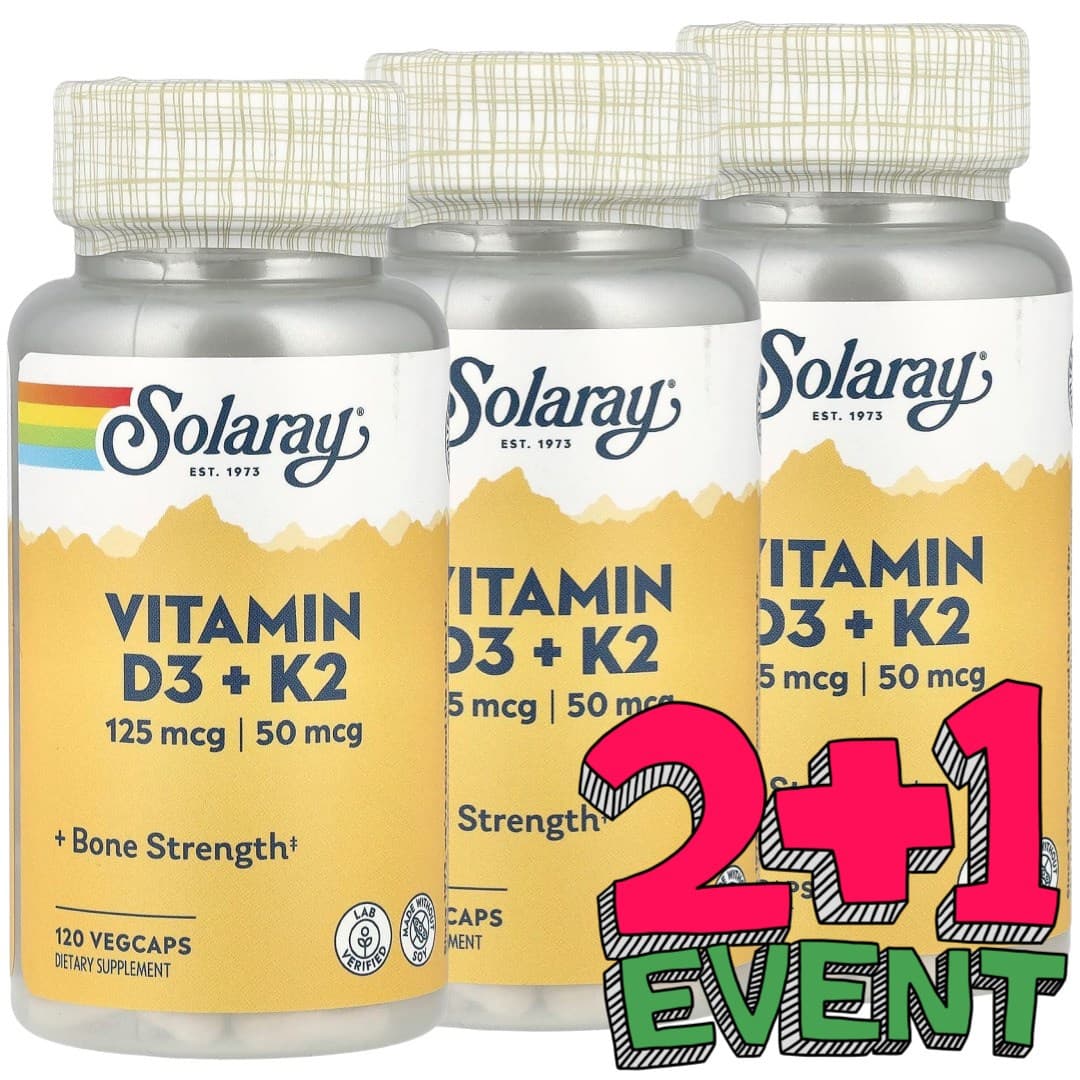 솔라레이 비타민D3 K2 5000IU 120정 3병 cholecalciferol 인산칼슘  3개